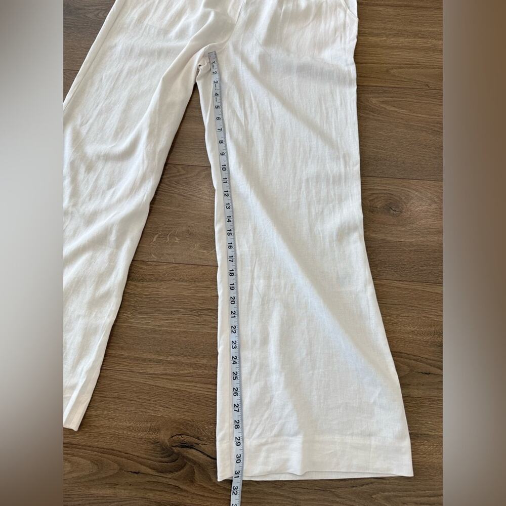 NWT Andie Swim Wide Leg Linen Blend Madeira Pants Coconut White Size Medium - Picture 9 of 11